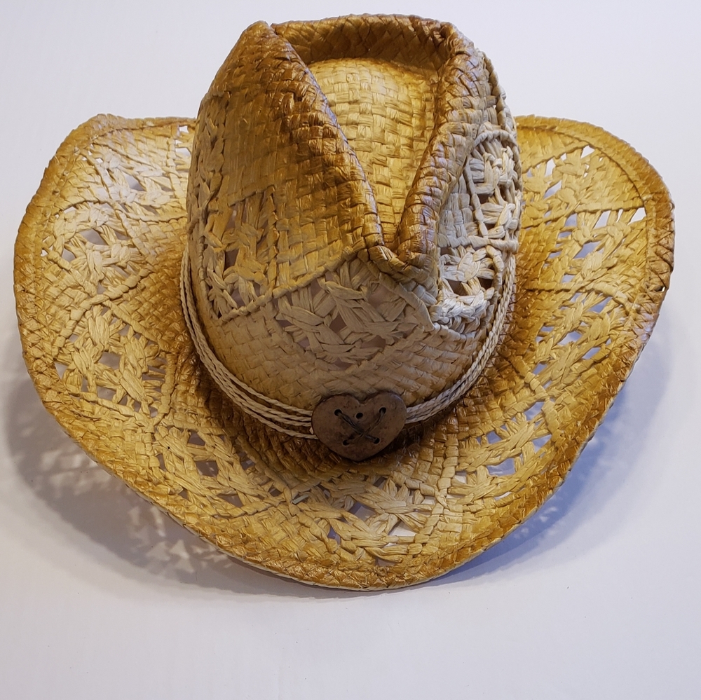 Youth Girls Straw Cowboy Hat